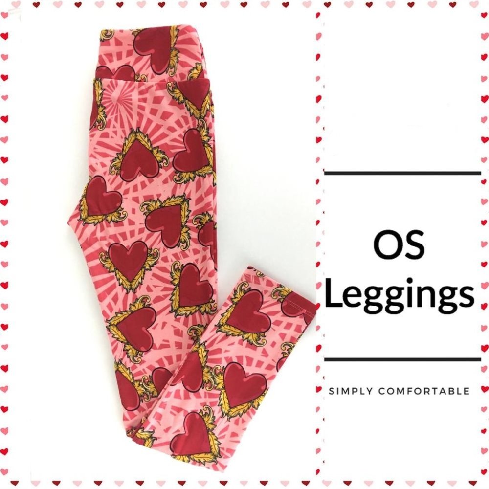 LuLaRoe Valentines Leggings  - NEVER WORN